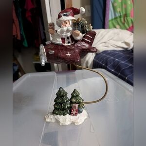 Santa Airmail Airplane Christmas Statue